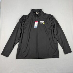 Best Buy Sweatshirt Mens 2XL Black Logo Clique Polyester Performance NWT